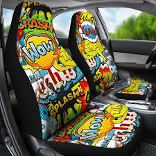 Retro Pop Art Car Seat Cover For