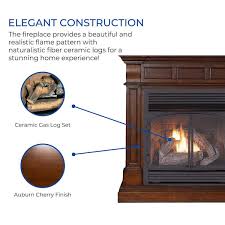 Duluth Forge Dual Fuel Ventless Fireplace 32 000 Btu Remote Control Nutmeg Finish
