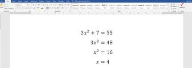 Aligning Equations Properly In Word