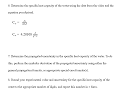 6 Determine The Specific Heat Capacity