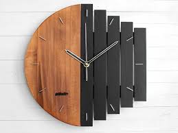 Industrial 12 Wooden Wall Clock Yin And