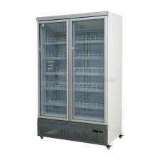 2 Door Upright Freezer Vertical Glass