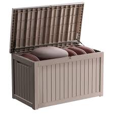 230 Gal Light Brown Resin Outdoor Storage Deck Box