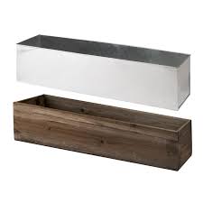 Wood Rectangle Planter Box With Zinc