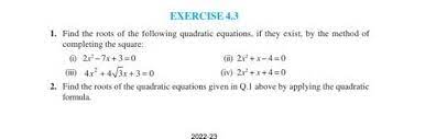 Following Quadratic Equations