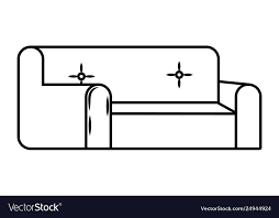 Couch Icon Cartoon Black And White