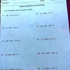 Ivamnc Date Teacher Solve Quadratics