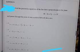 Parametric Equations Of The Line