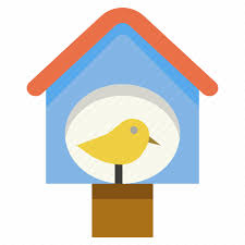 Bird Decorate Garden House Icon