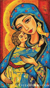 Blessed Mother Mary And Child Of
