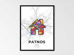 Patnos Turkey Minimal Art Map With A