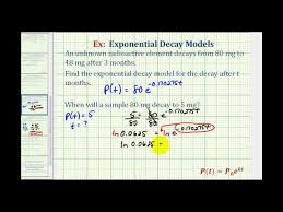 Ex Exponential Decay Function With