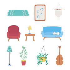 Home Furniture Sofa Chair Lamp Plant