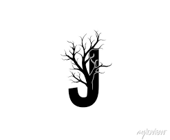 J Letter And Dead Branch Logo Icon