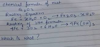 Chemical Formula Of Rust Fe2 O3
