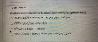 Net Ionic Equation