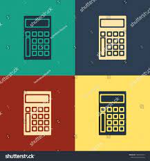 Color Calculator Icon Isolated On Color