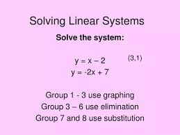 Ppt Solving Linear Systems Powerpoint