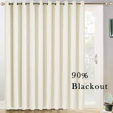 Pro Space Extra Wide Outdoor Curtains Blackout Curtain Panel Solid Heavy Duty Sliding Door Drape 100 In W X 96 In L Beige