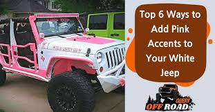 Pink Accents To Your White Jeep