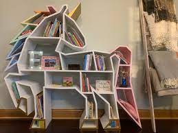 Kids Bookshelf Unicorn Decor Bookcase