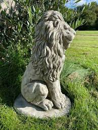 Upright Lion Stone Statue Outdoor