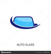 Auto Glass Logo Isolated On White