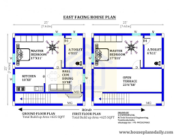 25x25 East Facing House Design Plan