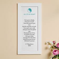 Personalized Poem Wall Art Picture With