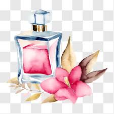 Watercolor Painting Of Perfume Bottle