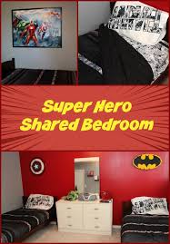 Shared Boys Superhero Bedroom Idea