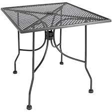 Grey Metal Mesh Outdoor Table