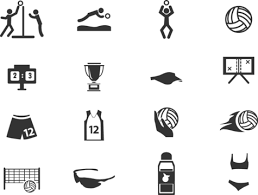 Volleyball Icons Png Vector Psd And