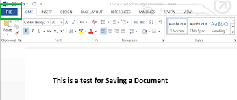 Save A Document In Microsoft Word