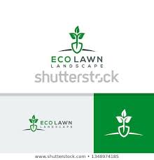 Eco Lawn Logo Template Landscape Icon