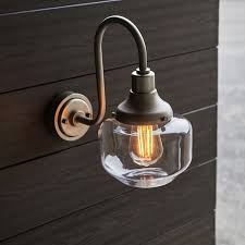 Outdoor Brushed Silver Wall Lamp