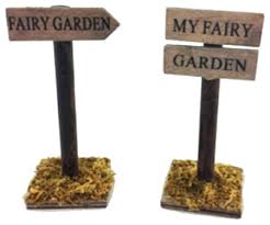 Miniature Wooden Fairy Garden Signs