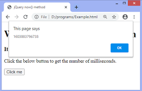 jquery now method javatpoint