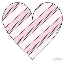 Pink Striped Heart Icon Vector