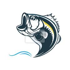 Fishing Logo Bass Fish With Rod Club