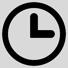 Clock Icon Face Black Interval Vector