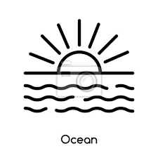 Ocean Icon Vector Isolated On White