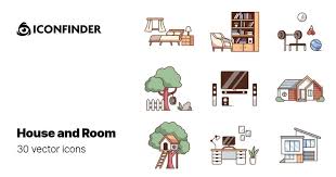 House And Room Icons By Maxicons Home