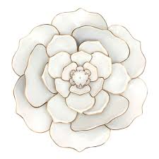 White Metal Flower Wall Decor 20