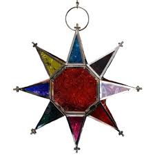 Lantern Tea Light Holder Hanging Star