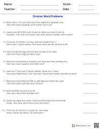 Word Problems Worksheets Dynamically