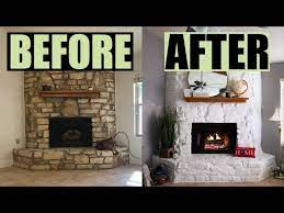 How To Paint A Stone Fireplace Vlog