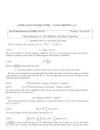 Math 18 152 Course Notes Class