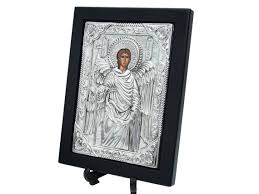 Greek Archangel Michael Silver Icon