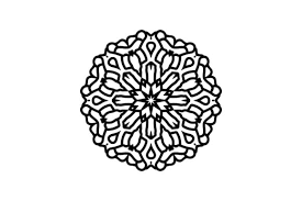 Mandala Flowers Abstract Icon Design